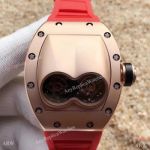 Swiss Grade Richard Mille RM 053 Tourbillon Men Watch Rose Gold Red Rubber